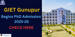 GIET Gunupur Begins PhD Admission 2025 26